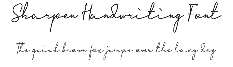Sharpen Handwriting Font by Hamilton — Script Handwritten Font
