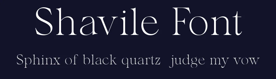 Shavile Font by Ragamkata — Display Font — thumbnail 2