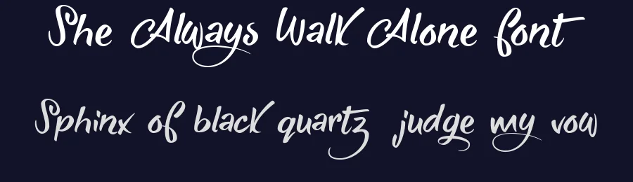 She Always Walk Alone font by Runes&Fonts — Script Handwritten Font — thumbnail 2