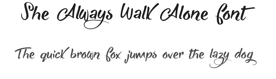 She Always Walk Alone font by Runes&Fonts — Script Handwritten Font