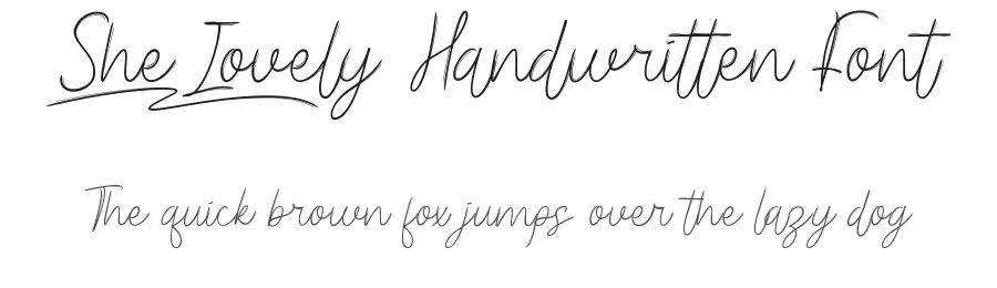 She Lovely Handwritten Font by noahtype — Script Handwritten Font