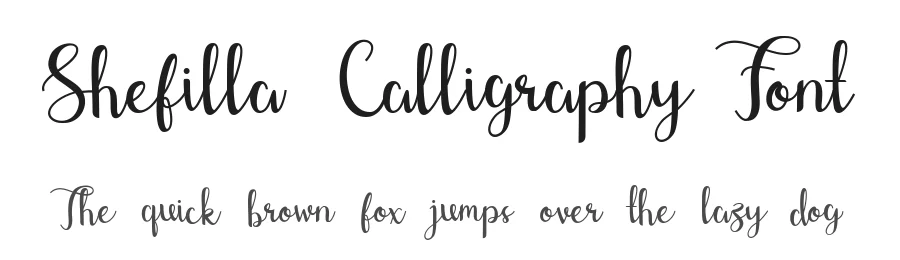Shefilla Calligraphy Font by Dharmas Studio — Script Handwritten Font