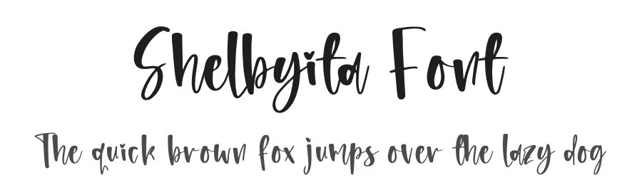 Shelbyita Font by glorytype — Script Handwritten Font