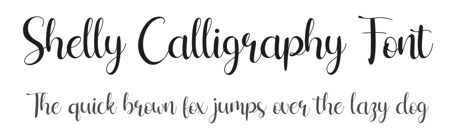 Shelly Calligraphy Font by letterenastudios — Script Handwritten Font