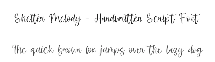 Shelter Melody – Handwritten Script Font by stylishtype.co — Script Handwritten Font