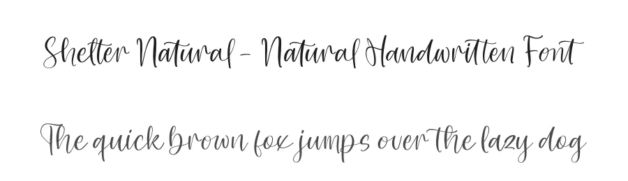 Shelter Natural – Natural Handwritten Font by stylishtype.co — Script Handwritten Font
