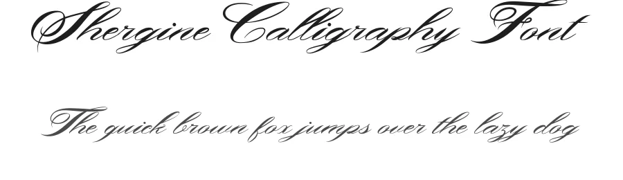 Shergine Calligraphy Font by madeDeduk — Script Handwritten Font