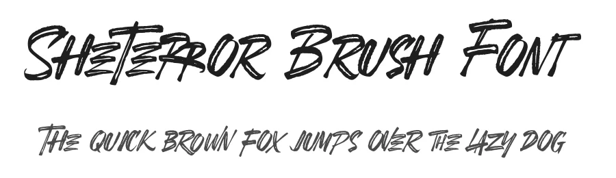 SheTerror Brush Font by NUGS — Script Handwritten Font