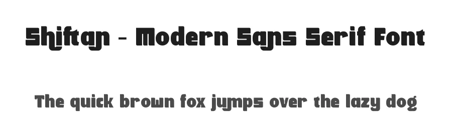 Shiftan – Modern Sans Serif Font by timelesstype.co — Display Font