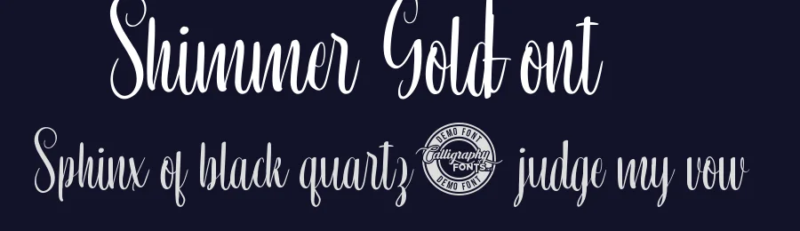 Shimmer Gold Font by CalligraphyFonts.net — Script Handwritten Font — thumbnail 2