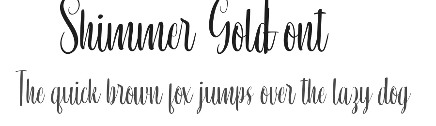 Shimmer Gold Font by CalligraphyFonts.net — Script Handwritten Font