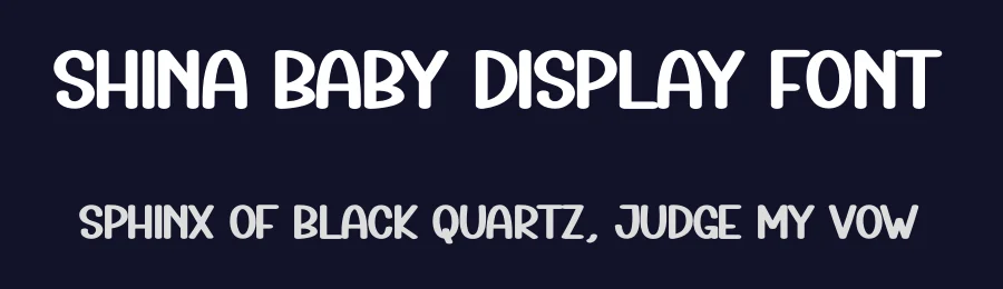 Shina Baby Display Font by creativeletter — Display Font — thumbnail 2