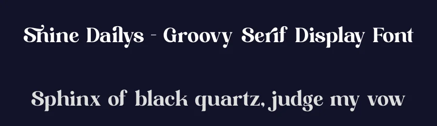 Shine Dailys – Groovy Serif Display Font by timelesstype.co — Display Font — thumbnail 2