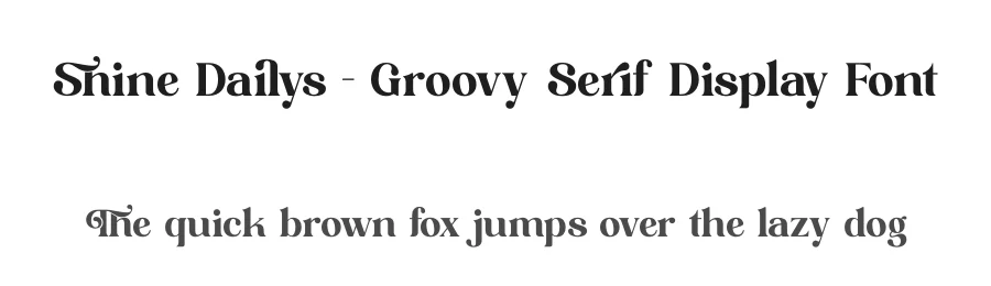 Shine Dailys – Groovy Serif Display Font by timelesstype.co — Display Font
