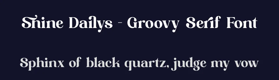 Shine Dailys – Groovy Serif Font by timelesstype.co — Display Font — thumbnail 2
