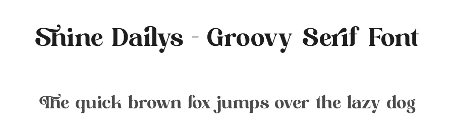 Shine Dailys – Groovy Serif Font by timelesstype.co — Display Font