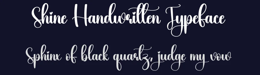 Shine Handwritten Typeface by creativeletter — Script Handwritten Font — thumbnail 2