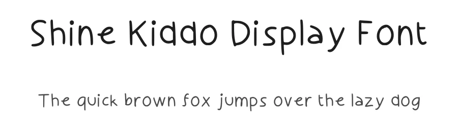 Shine Kiddo Display Font by sukrinnn โ Display Font