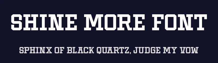 Shine More Font by Jasm 7NTypes — Slab Serif Font — thumbnail 2