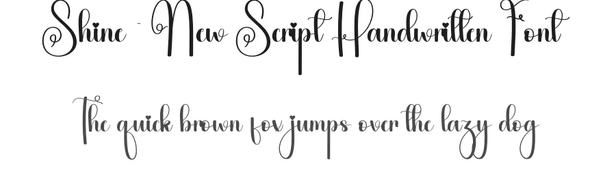 Shine – New Script Handwritten Font by creativeletter — Script Handwritten Font