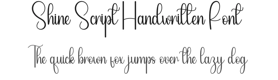Shine Script Handwritten Font by andikastudio — Script Handwritten Font