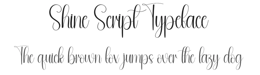 Shine Script Typeface by andikastudio — Script Handwritten Font
