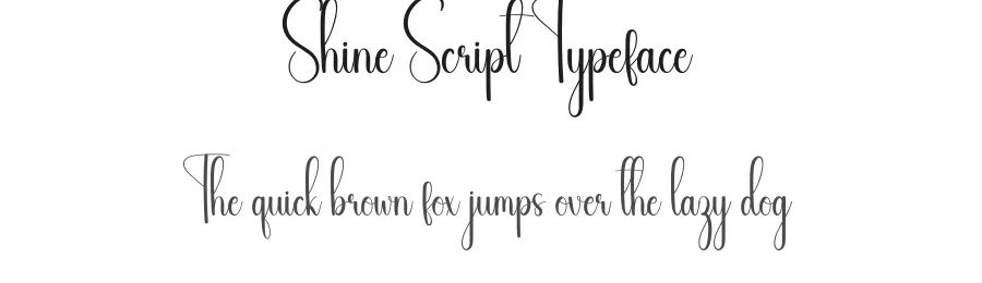 Shine Script Typeface by andikastudio ā Script Handwritten Font
