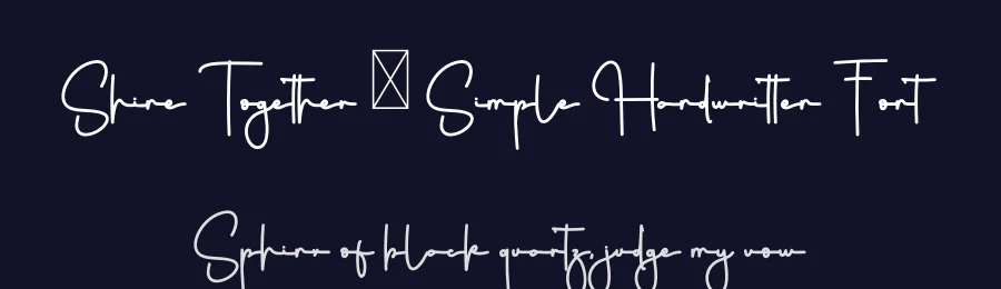 Shine Together – Simple Handwritten Font by freshtypeink — Script Handwritten Font — thumbnail 2