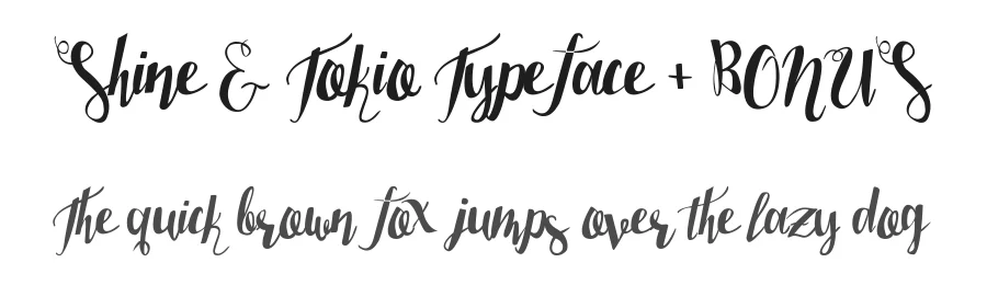 Shine & Tokio Typeface + BONUS by Typeface — Script Handwritten Font