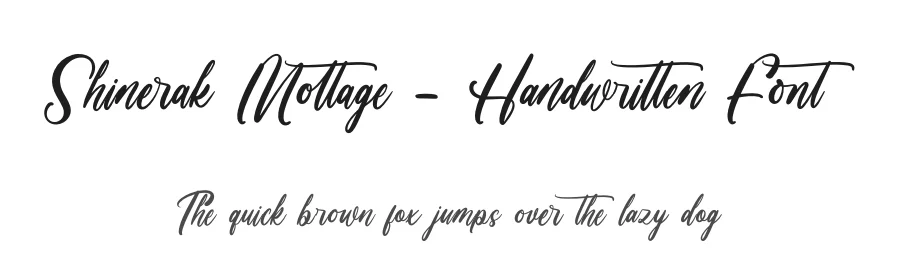 Shinerak Mottage – Handwritten Font by letterenastudios — Script Handwritten Font