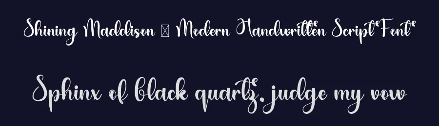 Shining Maddison – Modern Handwritten Script Font by freshtypeink — Script Handwritten Font — thumbnail 2