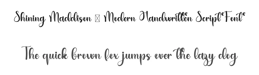 Shining Maddison – Modern Handwritten Script Font by freshtypeink — Script Handwritten Font