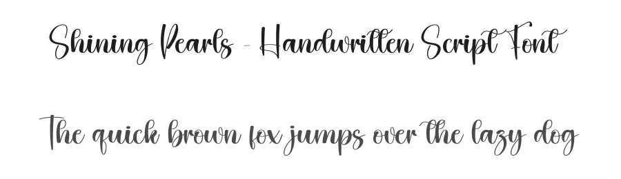 Shining Pearls – Handwritten Script Font by andikastudio — Script Handwritten Font