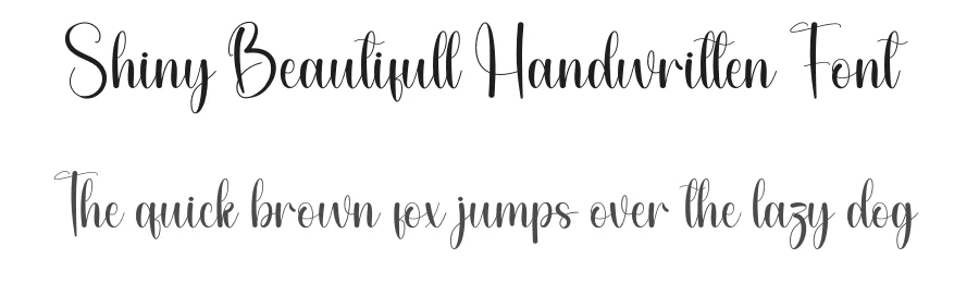 Shiny Beautifull Handwritten Font by andikastudio — Script Handwritten Font