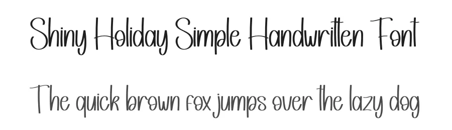 Shiny Holiday Simple Handwritten Font by andikastudio — Display Font