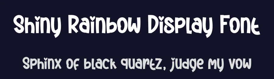 Shiny Rainbow Display Font by creativeletter — Display Font — thumbnail 2
