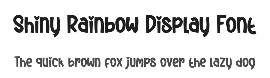 Shiny Rainbow Display Font by creativeletter — Display Font