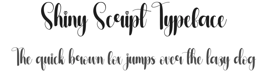 Shiny Script Typeface by andikastudio — Script Handwritten Font