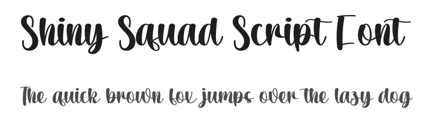 Shiny Squad Script Font by creativeletter — Script Handwritten Font