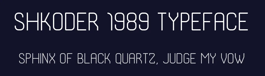SHKODER 1989 TYPEFACE by Julian Hoxhaj — Sans Serif Font — thumbnail 2