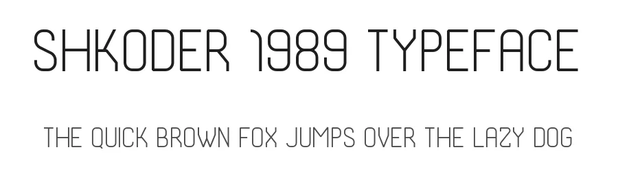 SHKODER 1989 TYPEFACE by Julian Hoxhaj — Sans Serif Font