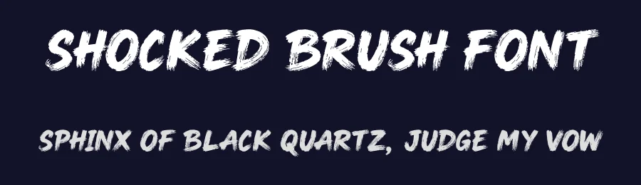 Shocked Brush Font by stefiejustprince — Display Font — thumbnail 2