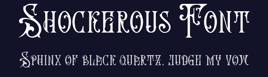 Shockerous Font by Pollux of Geminorum — Display Font — thumbnail 2