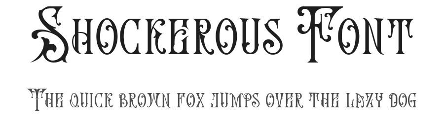 Shockerous Font by Pollux of Geminorum — Display Font