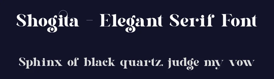 Shogita – Elegant Serif Font by Aqeel Art — Serif Font — thumbnail 2