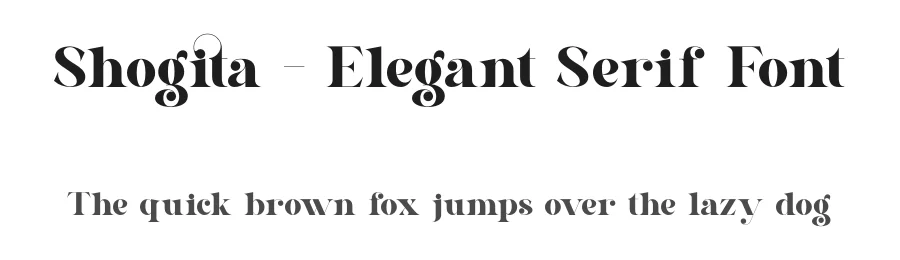 Shogita β Elegant Serif Font by Aqeel Art β Serif Font