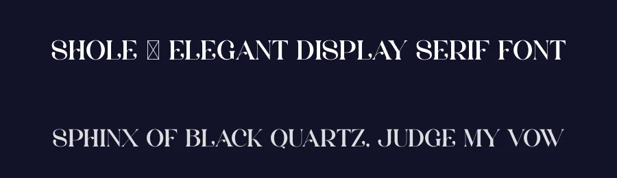 Shole – Elegant Display Serif Font by Aqeel Art — Decorative Font — thumbnail 2