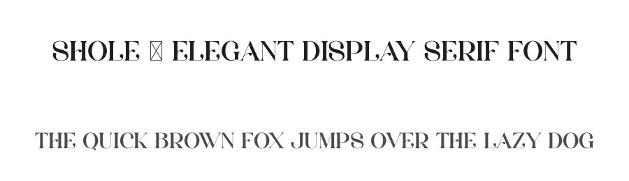 Shole β Elegant Display Serif Font by Aqeel Art β Decorative Font