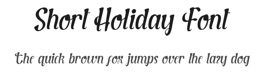 Short Holiday Font by edricstudio — Script Handwritten Font