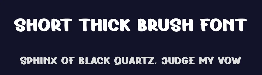 Short Thick Brush Font by creativeletter — Display Font — thumbnail 2